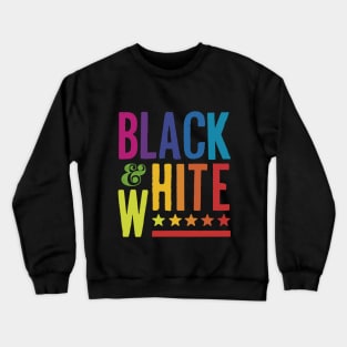 Colorful Black and White Crewneck Sweatshirt